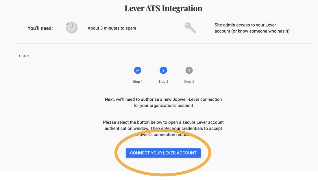 Lever - ATS Integration Step 2